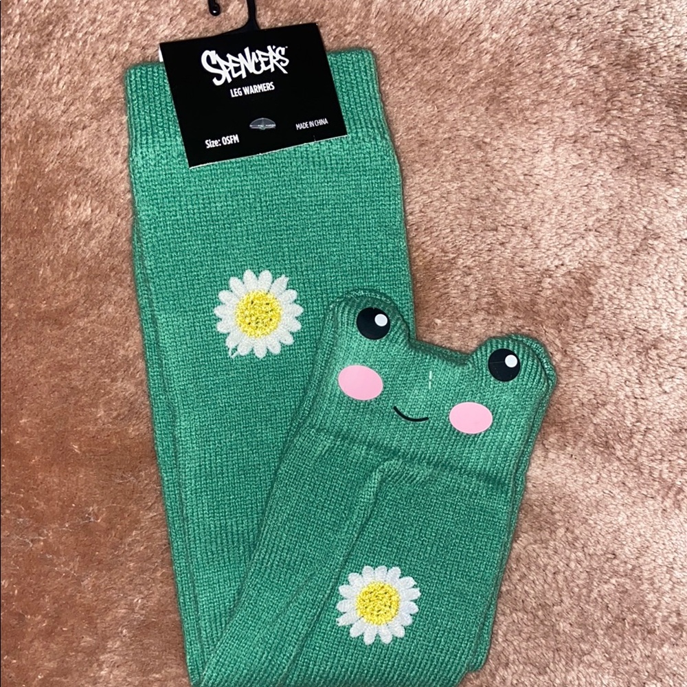Spencer's Green Frog Leg Warmers for Kids